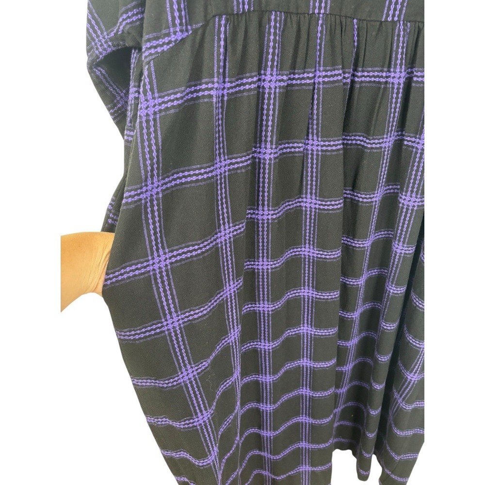 Mara Hoffman Aviva Dolman Sleeve Midi Dress Penny Plaid Womens Size 2X - Picture 5 of 8